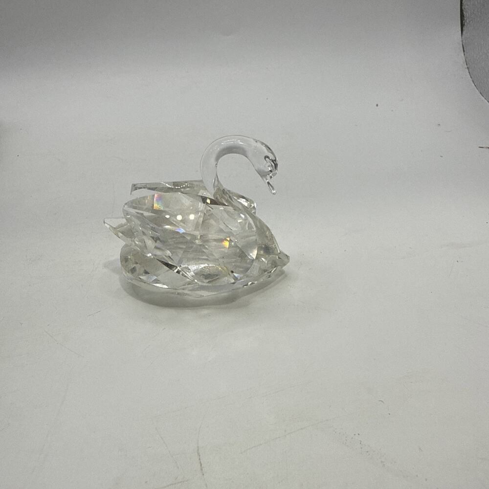 Swarovski Real Crystal Glass Swan Figurine Vintage *